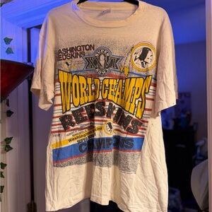 Mens Vintage Red Skins 90s Tshirt